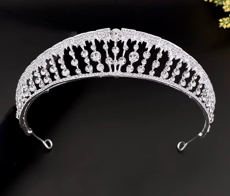 Kristall Braut Tiara Diadem Eliza